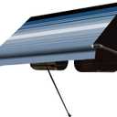 Carefree IF0608E62/ICJV01 Ocean Blue Dune Stripe 6' RV SL Standard Vinyl Window Awning, Black Arms  6-feet, Ocean Blue Dune Stripe