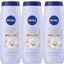 NIVEA Refreshing White Peach and Jasmine Body Wash with Nourishing Serum, Scented Body Wash for Women, Enriched with Provitamin B5 and Vitamin E, 20 Fl Oz Bottle, 3 Pack