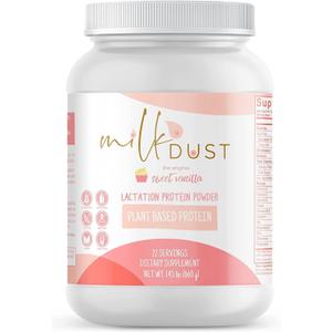MILK DUST Protein Powder 660g | Breastfeeding Powder for Nursing Moms | Lactation Support Pea Powder | Vegan & Dairy-Free | Sweet Vanilla | 22 Servings (Vanilla.) EXP: APR 24 2027