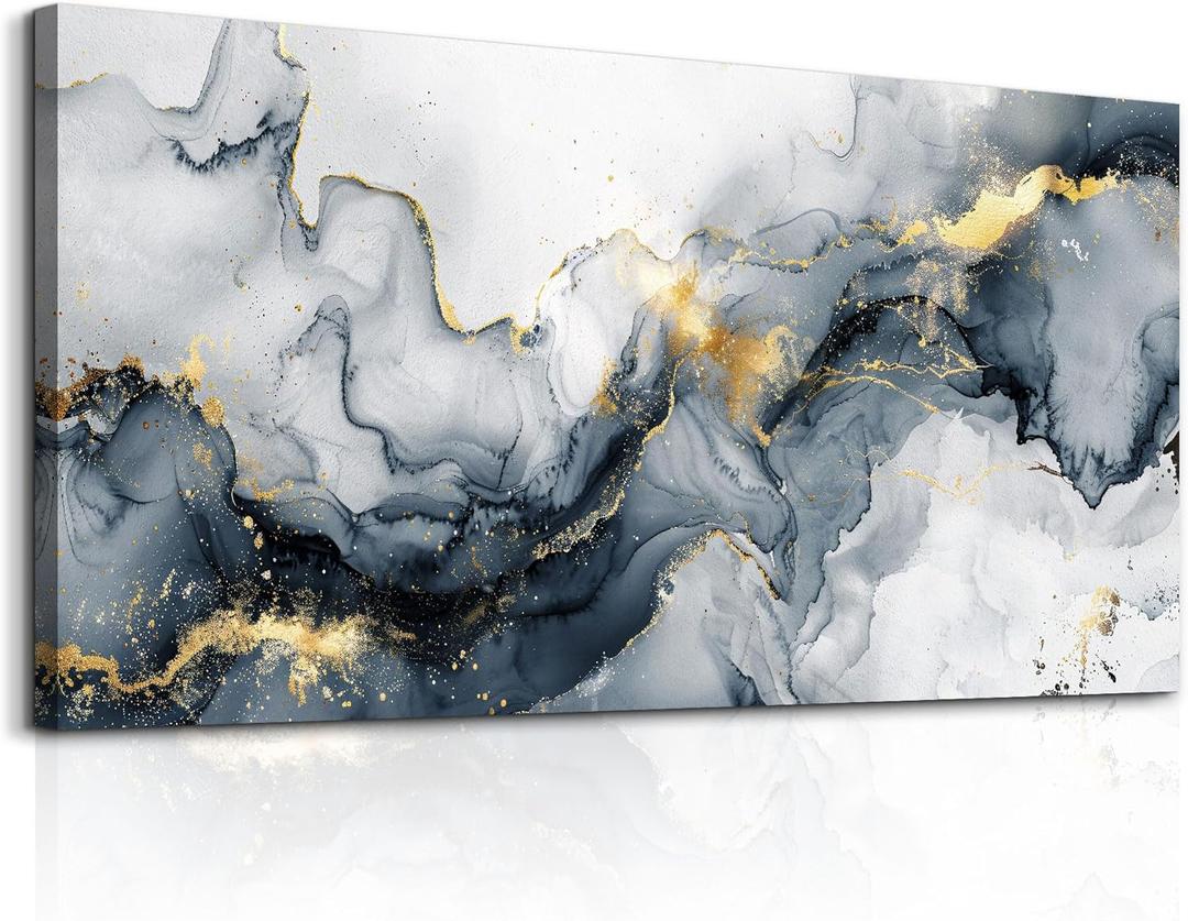KELIYUAN Canvas Wall Art Large Wall Decor For Living Room For Bedroom Office Decorations Minimalism Ink Wall Paintings Abstract Wall Pictures Artwork Ready to Hang Modern Decor Hotel Mural 24"x48"