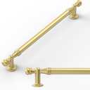 Amerdeco 10 Pack Brushed Gold Cabinet Pulls 7.5 Inch(192mm) Hole Center Drawer Pulls Cabinet Hardware Kitchen Cabinet Handles for Bathroom ZH0083