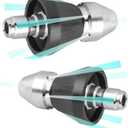 2 Sets Pressure Cleaning Machine - Sewer Nozzle Set, Front & Rear Nozzles, Stainless Steel 1/4" Quick Connector, 5000 PSI