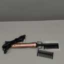 Terviiix Electric Hot Comb for Lace Front Wigs, Pressing Combs for Black Women Hair, Anti-Scald Straightening Comb with Keratin & Argan Oil Infused Teeth, Temperatures Adjustable, 60 Min Auto Shut Off (Rose Gold)