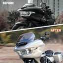 10" Windshield for Harley Road Glide 2024-2026, Dark Tinted Wind Shield Windscreen Air Deflector for Harley Davidson FLTRXSE 2023-later FLTRT FLTRXL 2026-later Accessory