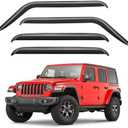 Window Visors Rain Guards for 2018-2026 Jeep Wrangler JL & 2020-2026 Jeep Gladiator, Out-Channel Window Vent Wind Deflectors Visors Shades