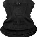 AOPREL Winter Neck Gaiter Windproof Neck Warmer Scarf Breathable Half-Face Mask Ski Mask Unisex for for Cold Weather Outdoor (Black)