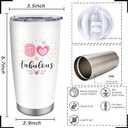 80th Birthday Gifts for Women Tumbler 20OZ 1PC, 80 Year Old Birthday Gift Decorations, 80-Year-Old Present for Woman, Happy Eighty Years Old Party Decor Ideas for Her Female Mom Sister Grandma