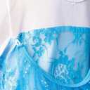 Funna Elsa Costume for Girls Princess Dress Up Halloween Cosplay Party with Accessories Blue, 3T