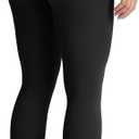 Aoxjox High Waisted Workout Leggings for Women Tummy Control Buttery Soft Yoga Metamorph Deep V Pants 26" (3X-Large, Black)