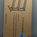 3-Tier Dumbbell Rack, 1100LB Capacity Adjustable Weight Rack for Home Gym, Heavy-Duty Weight Stand for Dumbbells Kettlebells & Weight Plates(Rack Only)