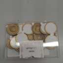 Nuvretk 30pcs Handmade Wax Seal Stickers - 3D Shell Design Self-Adhesive Seals for Invitations, Envelopes, and Packaging(Gold)