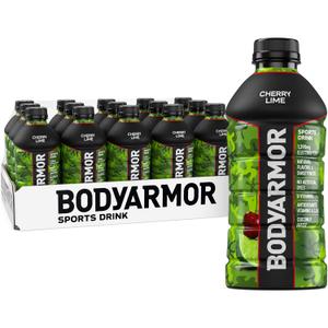 BODYARMOR Sports Drink, Cherry Lime, Electrolyte Drink Hydration, 28 Fl Oz Bottles (15 Pack), Flavored Coconut Water with B Vitamins & Antioxidants (EXP 12/31/26)