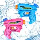 2 x Water Gun Mini Squirt Guns, Water Guns for Kids Adults Water Pistol Small Water Blaster for Boys Girls Toddlers, Summer Toys for Outdoor Ages 2-4, 3-5, 4-8