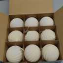 KI Store Velvet Christmas Balls Cream White 25pcs Flocked Christmas Tree Ornaments Assortment for Xmas Tree Holiday Decor