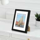 Wiscet 8x10 Picture Frame Set of 4, Display Pictures 5x7 with Mat or 8 x 10 Without Mat, Photo Frame for Wall Mounting or Tabletop, Black
