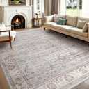 WITSHOCK Washable Area Rug 8x10 Non-Slip Floral Carpet, Gray/Light Blue
Low Pile, Soft Underfoot, Water Repellent, Pet Friendly, Vintage Rugs for Bedroom Living Room, Elevate Your Home Decor