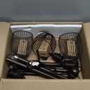 Dimmable Floor Lamp, 3 x 800LM LED Edison Bulbs Included, Farmhouse Industrial Floor Lamp Standing Tree Lamp with Elegant Teardrop Cage Tall Lamps for Living Room Bedroom Office Dining Room-Black (Matte Black-70 inches)