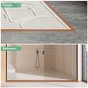 M METERXITY Floor Transition Strip Self Adhesive, 6.56FTx1.58Inch PVC Laminate Flat Divider Door Transition Strip for Joining Floor Gaps/Carpet/Tiles/Doorways [Teak]