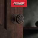 Kwikset Hancock Entry Door Knob with Lock and Key, Secure Keyed Handle Exterior, Front Entrance and Bedroom, Venetian Bronze, Pick Resistant SmartKey Rekey Security and Microban