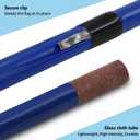 Anley 10Ft Telescopic Flagpole - Retractable Fiberglass Outdoor Telescoping flag pole - Reinforced Twist-to-tighten Section & Clip Hook Top - Lightweight Durable Pole (Blue)