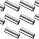 uxcell 10pcs Stainless Steel Spacer 1/4" Bore x 3/8" OD x 1" Length Screw Standoff Bushing Plain Finish Round Metal Spacer for 1/4 Screws Bolts and Rods