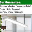 Konideke 25 Pack T8 Fluorescent Bulbs 4 Foot, F32T8/865 Fluorescent Light Bulb 48 Inch 32 Watt 6500K Daylight 2500 Lumens G13 Base