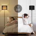 Floor Lamps for Living Room, Stepless Dimmable Floor Lamp with Remote, 2700K-6500K Colors Temperature & Brightness Adjustable,10W/1200LM Black LED Floor Lamp, Modern Standing Lamp for Bedroom/Office