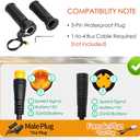 Full Twist Throttle for Speedrid, Upgrade 12-72V Wide Voltage 3 Pin EBike Throttle Grips with Waterproof Connector, for Electric Bikes & Scooters, 22.2mm Handlebar Compatible