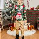 Cutemile Ugly Christmas Sweaters for Boys Girls Funny Kids Long Sleeve X-Mas Sweatshirts Dog Santa Claus Xmas Pullover Clothes Size 8-9 Years (Green)