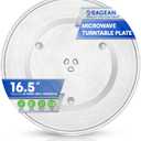 Microwave Plate Replacement 16.5 inch Fits WB48X10046 and WB48X29704 GE Microwave Turntable Plate - Exact Replacement Microwave Glass Plate - Durable Oven Dish Tray For Better Reheating and Cooking