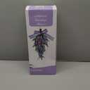 Jusdreen LED Teardrop Floral Wreath with Butterflies, Faux Lavender Hanging Decor with Lights for Farmhouse Home