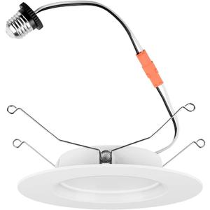 LEDVANCE 5/6" Night Ring Retrofit Downlight, 8W, 5 CCT (2700K/3000K/3500K/4000K/5000K), 700 LMS, 90 CRI, Energy Star, Damp Rated, White - 1 Pack (65798)