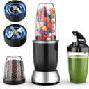 Countertop Blenders for Kitchen, 25000RPM Smoothie Blender with 37oz 32oz 23oz Portable Cups, Personal Blender for Shakes and Smoothies for Ice Crushing, Frozen Drinks, Milkshake, Juice, Nuts