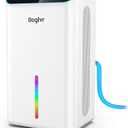 Dehumidifier for Home 1000 sq.ft - Quiet Small Dehumidifier with Hose for 3 Gear Timer, Auto Shut Off, Aromatherapy, Sleep Mode, 7-Color LED Light, for Bathroom, Bedroom, Basement (Snow White)