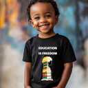 Kids Black History Shirt,Toddler Black History Month T-Shirt Boys Girls, African American Tee, 2-6T (Black)