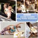 Fingic for iPhone 16 Pro Max Case[Full Camera Len Protector]with Magsafe with Invisible Stand Military Grade Drop Protection Cute Thin Fit Non-Yellowing Clear TPU Rugged Bumper Anti-scratch Case,Gold