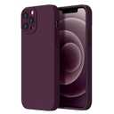 Designed for iPhone 12 Pro Case - Upgraded Enhanced Camera Protection - Soft Microfiber Lining Inside - Liquid Silicone Shockproof Protective Phone Case 6.1" for Men Women Girls - 
 Plums Color