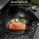 Carbon Steel Pan, 10 Inch Nonstick Frying Pan Skillet, Pre-Seasoned Carbon Steel Cookware with Removable Silicone Handle Holder, Indoor/Outdoor, Induction & Oven Safe