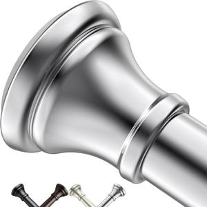 Chrome Tension Shower Curtain Rod – Adjustable 18-79 Inches, Fits 20-78 Inch Spaces (Ideal for 72" Wide Bathrooms), Rust Resistance Adjustable Durable Spring No Drilling