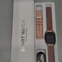 Smart Watch for Women Men, 1.85"HD Fitness Tracker (Answer/ Make Call/ Messages), 130+ Sport Modes with 24/ 7 Heart Rate/ Sleep Monitor/ Pedometer, IP68 Waterproof, Smartwatche for Android&iOS (Rose Gold)