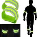3 x Reflective Bands for Night Walking Reflective Arm Bands Reflective Bands for Outdoor Cycling, Hiking, Jogging, Motorcycle Riding or Running