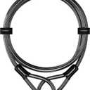 Titanker Bike Lock Cable,12mm Thick Security Cable with Loops Heavy Duty Steel Cable Vinyl Coated Bike Cable Lock Security Chain (15ft)