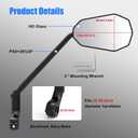 Long Bike Mirror, Diyife 2 Pcs HD Wide Angle Large Bicycle Mirrors for Handlebars, 360Adjustable Anti-shake Bicycle Rear View Mirror, Bike Accessories for Ebike Scooter Mountain Road Bike
