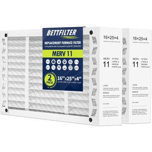 BETTFILTER 16x25x4 AC Furnace Air Filter Compatible with Honeywell FC100A1029, MERV 11 HAVC Filter Replacement, Actual Size:15.94"x24.86"x4.38", Pack of 2