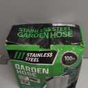 Garden Hose 100FT, Water Hose with 10 Function Nozzle, Garden Hose Metal with Leak-proof Connectors, No-Kink, Lightweight, Puncture-proof, Pet-proof, Sturdy, 550PSI, Hose for Outdoor, Yard