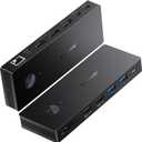 Lemorele 13-in-1 USB-C Docking Station, Triple Monitor Dock, DP 1.2 & 2HDMI 2.0 4K@60Hz, DP DSC for 4K@30 Triple Display, 100W PD, Gigabit Ethernet, USB 3.0/2.0, SD/TF, Audio, for Windows Laptops