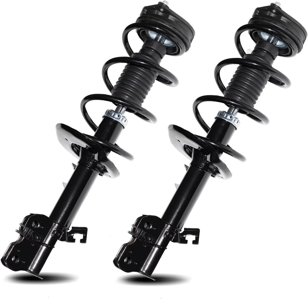 Front Pair Complete Struts Shocks Assembly w/Coil Spring Replacement for 2008 2009 2010 2011 2012 Rogue Suspension Kit 172608 172609