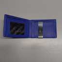 RUNBOX Slim Wallets for Men - Leather Money Clip Mens Wallet - RFID Blocking Front Pocket Bifold Wallet - Thin Credit Card Holder with Gift Box (Classic Black&Blue)