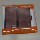 Bocasal Detachable Wallet Case for iPhone 16 RFID Blocking Card Slots Holder Premium PU Leather Magnetic Kickstand Shockproof Wrist Strap Removable Flip Protective Cover 5G 6.1 inch (Brown)