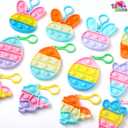 JOYIN 12 PCS Easter Pop Fidget Toys, Pop Keychain, Fidget Sensory Simple Pop Toys for Easter Basket Stuffers, Easter Party Favors, Easter Hunt, Easter Goodie Bag Fillers, Classroom Prize Supplies